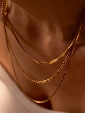 18K Gold Plated Layered Necklace